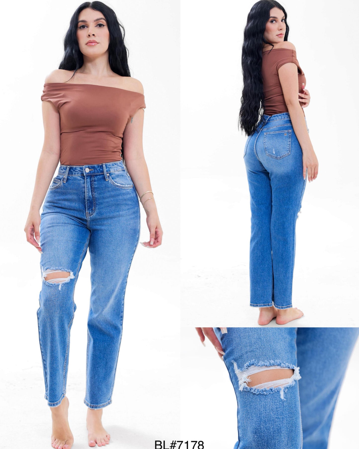 Jean straight corto