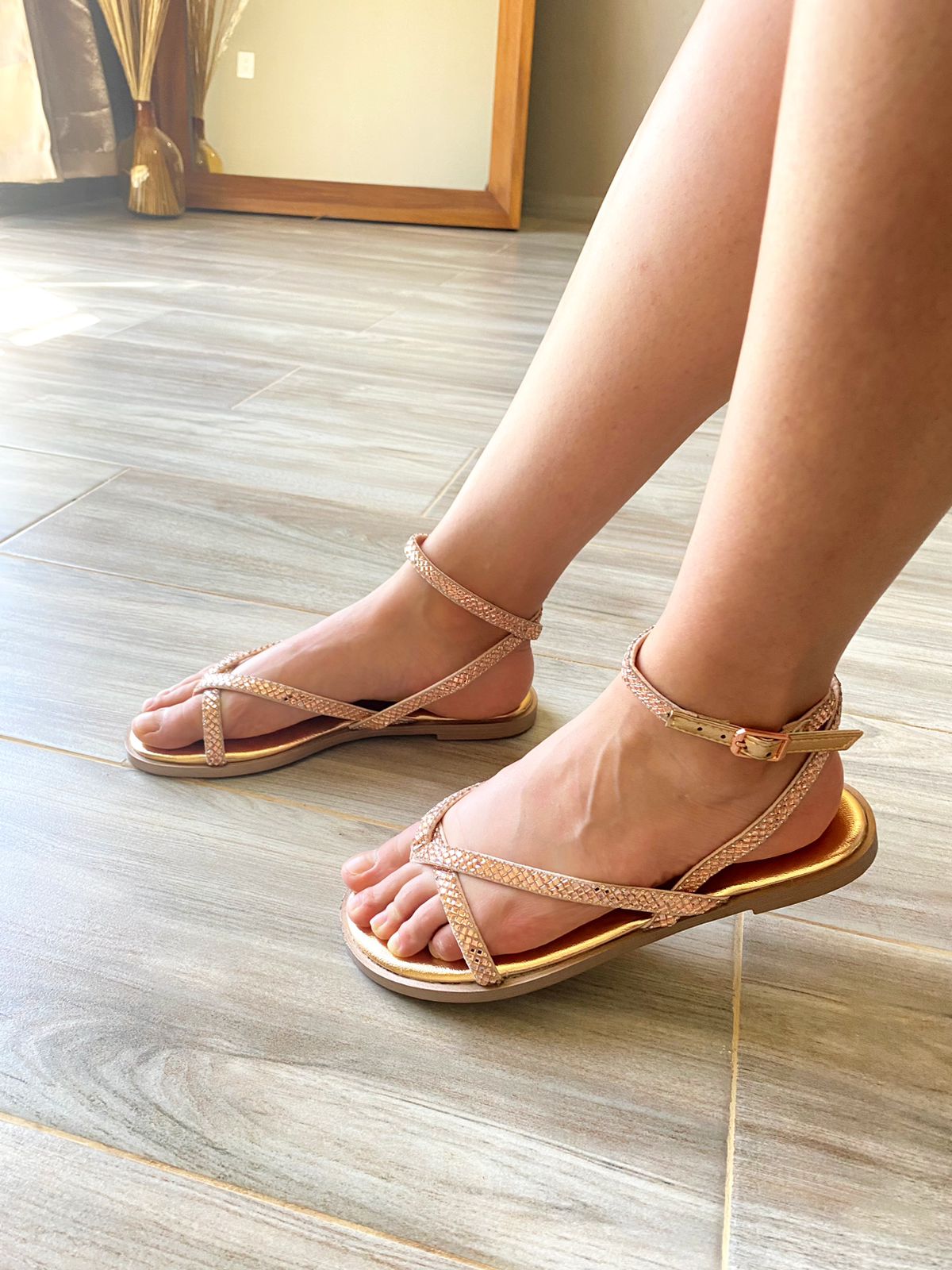Sandalia con brillos