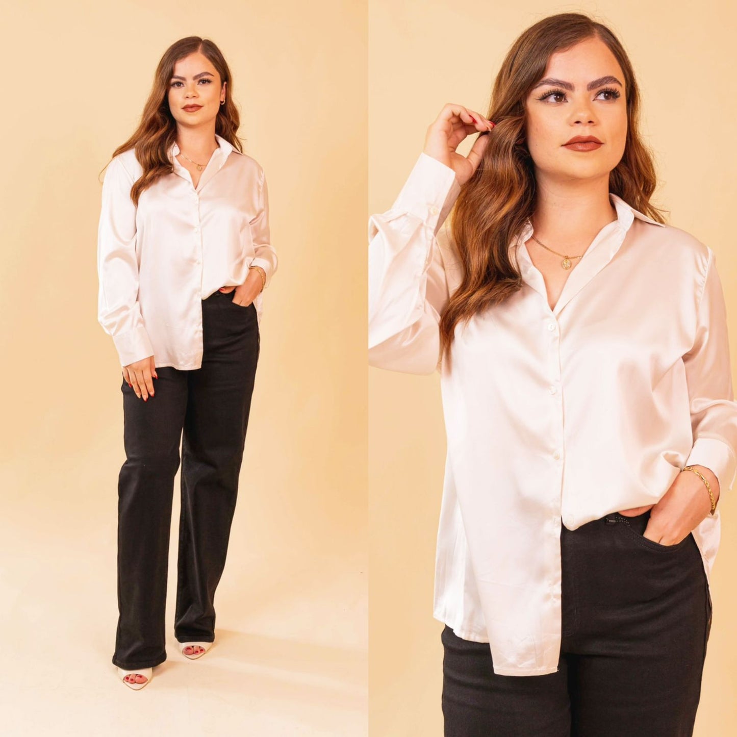 Camisa Satinada Perla