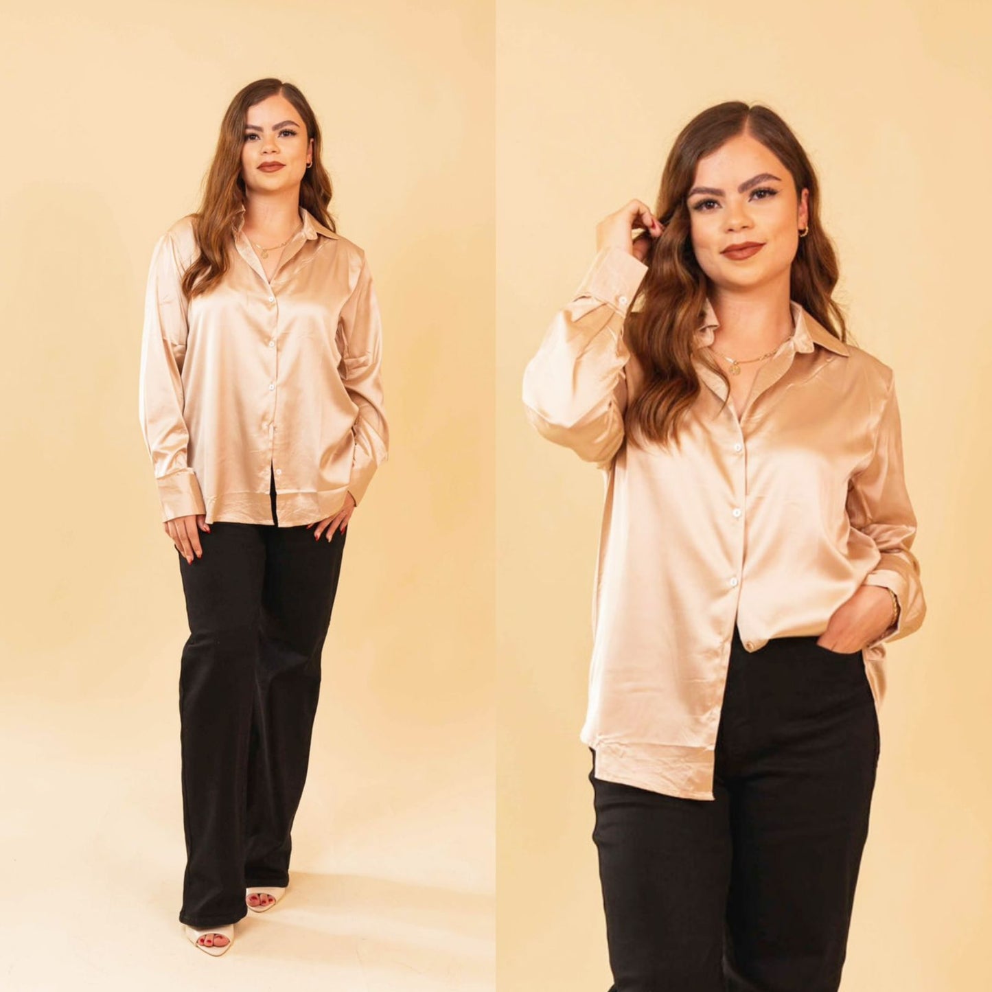 Camisa Satinada Perla